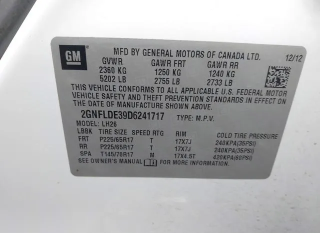 2GNFLDE39D6241717 2013 2013 Chevrolet Equinox- 1LT 9