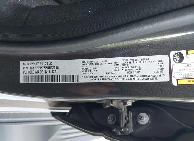 1C6RREHT6PN552518 2023 2023 RAM 1500- Limited  4X2 5-7 Box 9