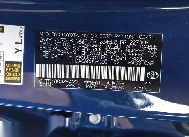 JTDACACU5R3021132 2024 2024 Toyota Prius- Prime Xse 9