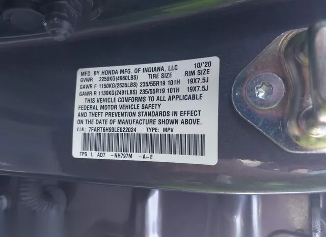 7FART6H93LE022024 2020 2020 Honda CR-V- Hybrid Touring 9