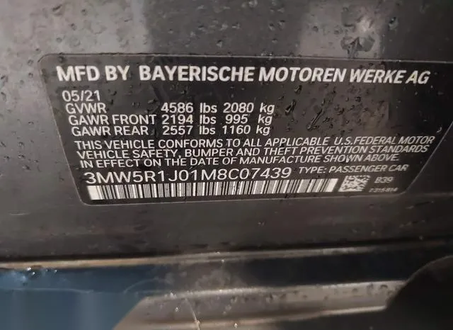 3MW5R1J01M8C07439 2021 2021 BMW 3 Series- 330I 9