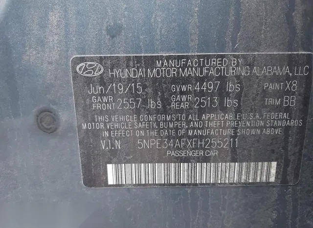 5NPE34AFXFH255211 2015 2015 Hyundai Sonata- Limited 9