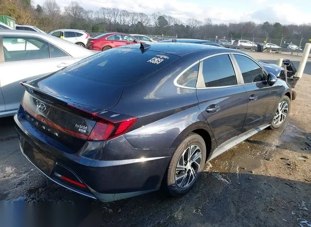 KMHL24JJ3MA029591 2021 2021 Hyundai Sonata- Blue 4