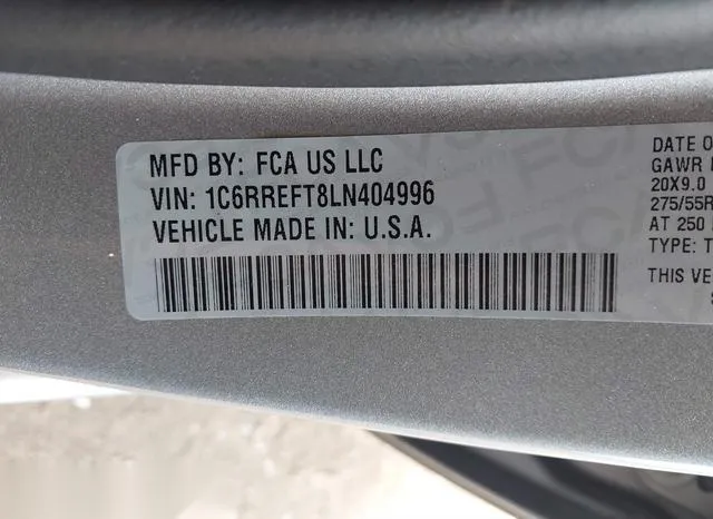 1C6RREFT8LN404996 2020 2020 RAM 1500- Lone Star  4X2 5-7 Box 9