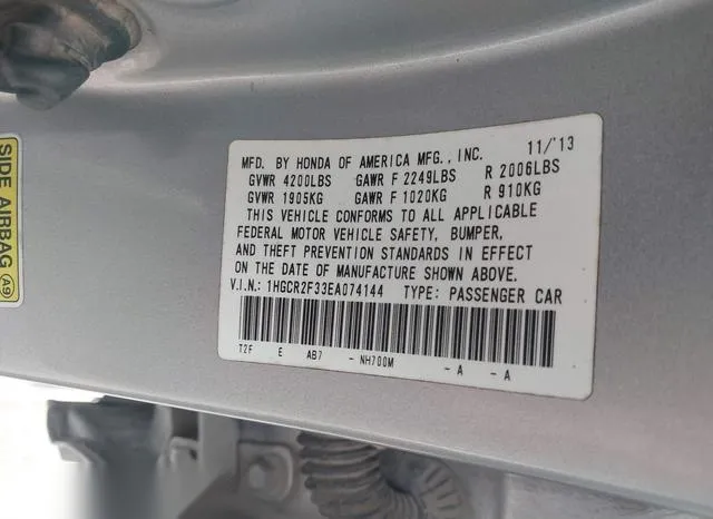 1HGCR2F33EA074144 2014 2014 Honda Accord- LX 9