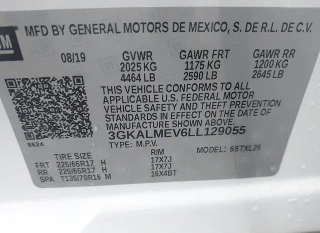 3GKALMEV6LL129055 2020 2020 GMC Terrain- Fwd Sle 9