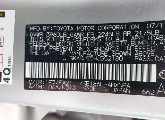 JTNKARJE5HJ552180 2017 2017 Toyota Corolla- LM 9