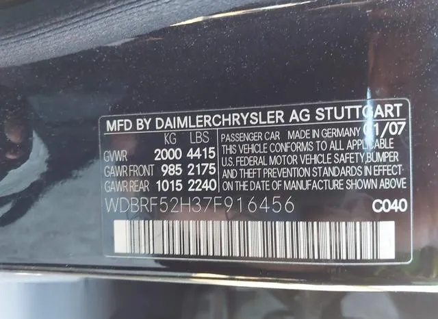 WDBRF52H37F916456 2007 2007 Mercedes-Benz C-Class- C230 Sport 9