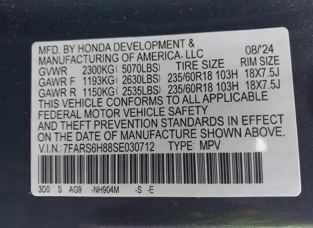 7FARS6H88SE030712 2025 2025 Honda CR-V- Hybrid Sport-L 9