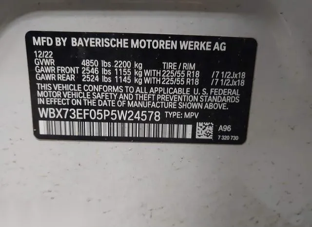 WBX73EF05P5W24578 2023 2023 BMW X1- Xdrive28I 9