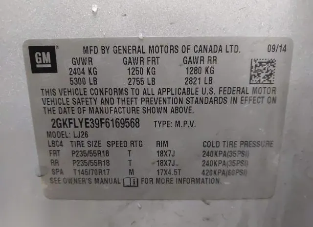 2GKFLYE39F6169568 2015 2015 GMC Terrain- Slt-2 9