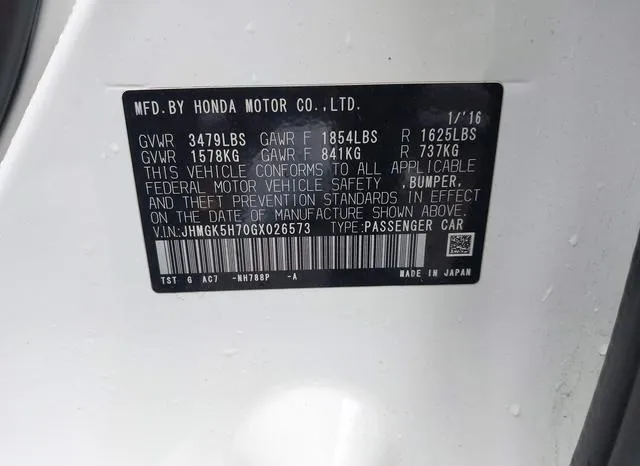 JHMGK5H70GX026573 2016 2016 Honda Fit- EX 9