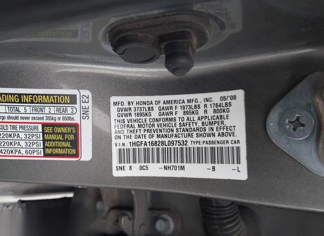 1HGFA16828L097532 2008 2008 Honda Civic- EX 9