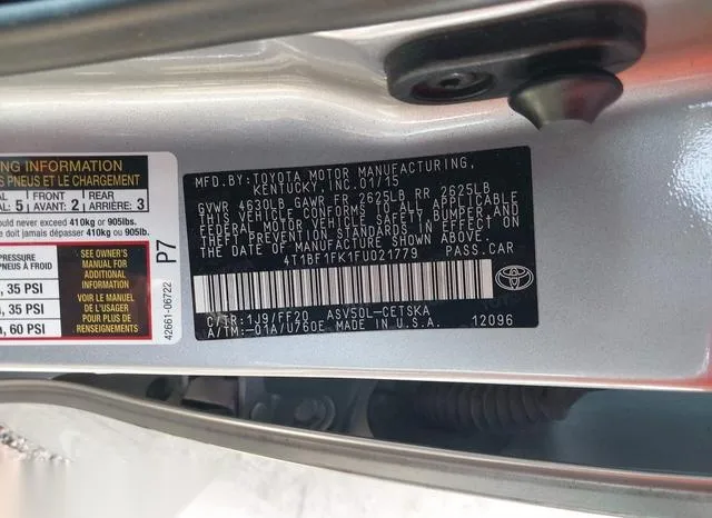 4T1BF1FK1FU021779 2015 2015 Toyota Camry- SE 9