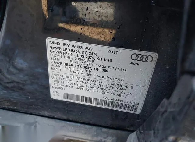 WA1ANAFY1J2012294 2018 2018 Audi Q5- 2-0T Premium/2-0T Tech 9