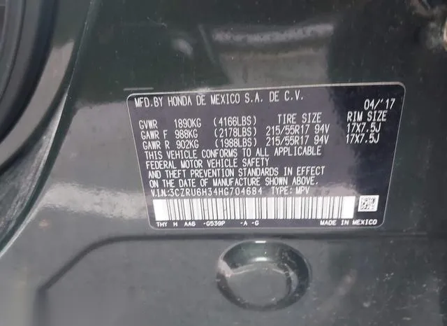 3CZRU6H34HG704684 2017 2017 Honda HR-V- LX 9