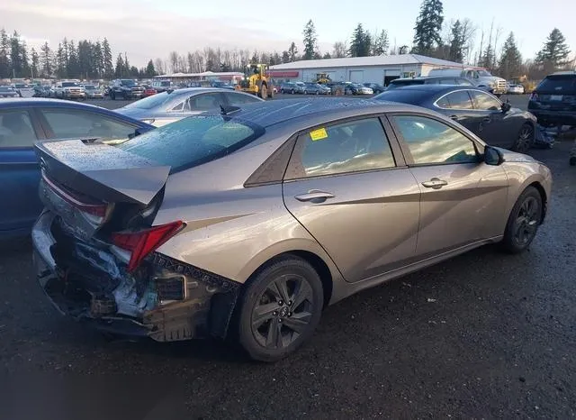 KMHLM4AJ5MU005379 2021 2021 Hyundai Elantra- Hybrid Blue 4