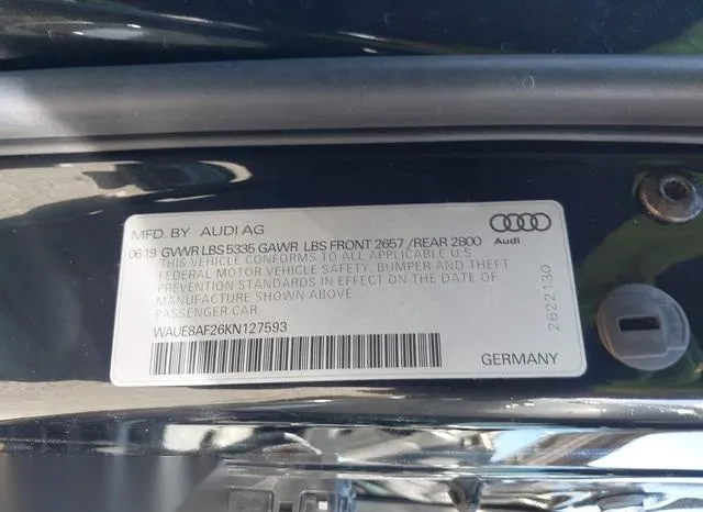 WAUE8AF26KN127593 2019 2019 Audi A6- 45 Premium 9