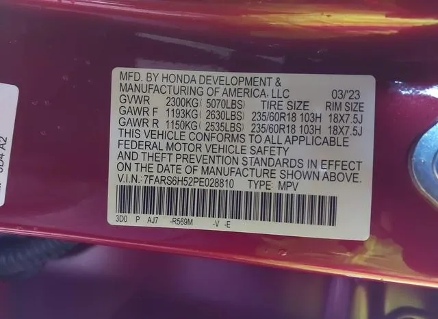 7FARS6H52PE028810 2023 2023 Honda CR-V- Hybrid Sport 9