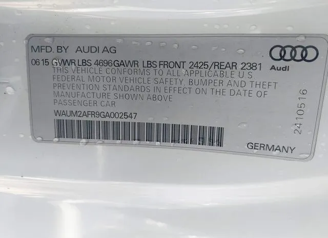 WAUM2AFR9GA002547 2016 2016 Audi A5- 2-0T Premium 9