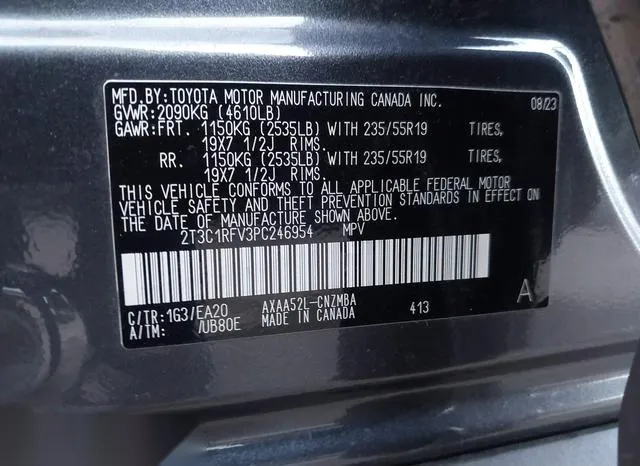 2T3C1RFV3PC246954 2023 2023 Toyota RAV4- Xle Premium 9