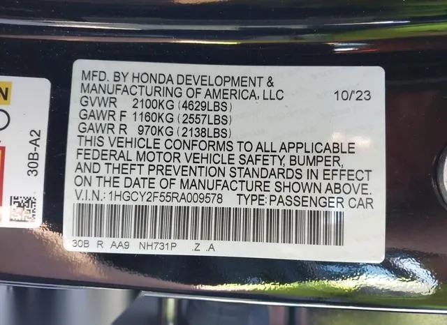 1HGCY2F55RA009578 2024 2024 Honda Accord- Hybrid Sport 9