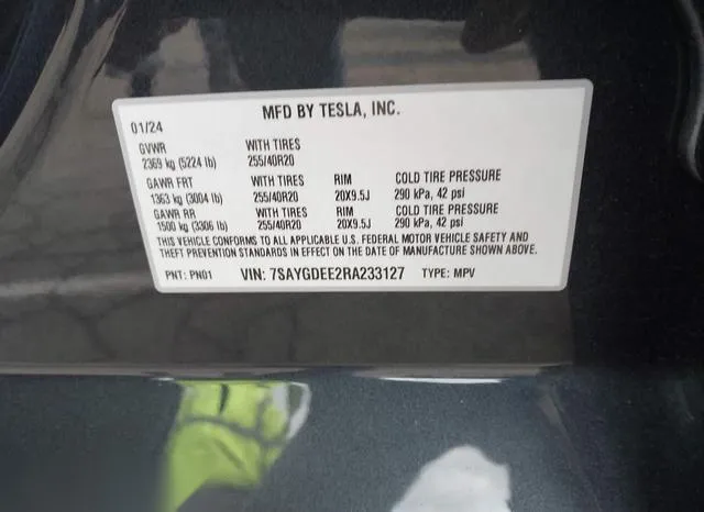 7SAYGDEE2RA233127 2024 2024 Tesla Model Y- Long Range Dual 9