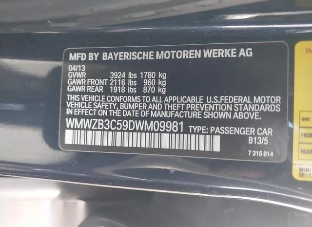 WMWZB3C59DWM09981 2013 2013 Mini Countryman- Cooper 9