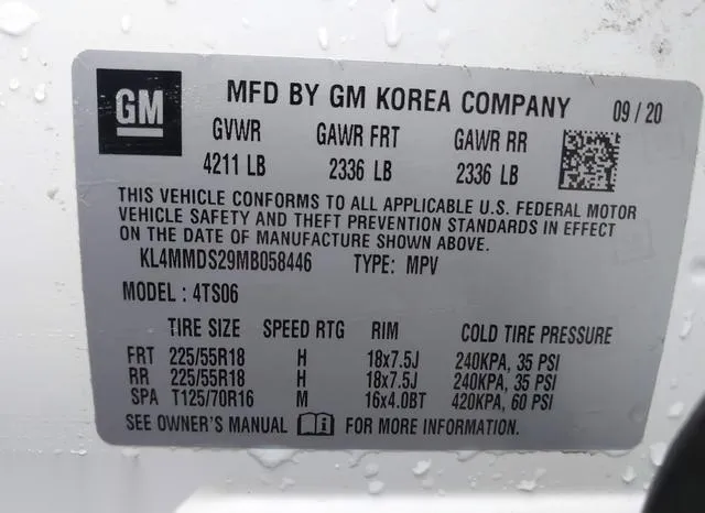 KL4MMDS29MB058446 2021 2021 Buick Encore- GX Fwd Select 9