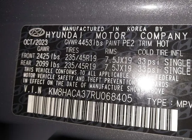 KM8HACA37RU068405 2024 2024 Hyundai Kona- N Line 9