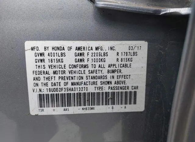 19UDE2F35HA013270 2017 2017 Acura ILX- Acurawatch Plus Package 9