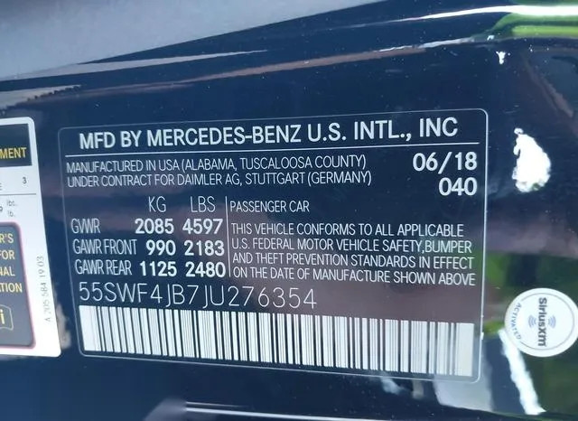 55SWF4JB7JU276354 2018 2018 Mercedes-Benz C 300 9