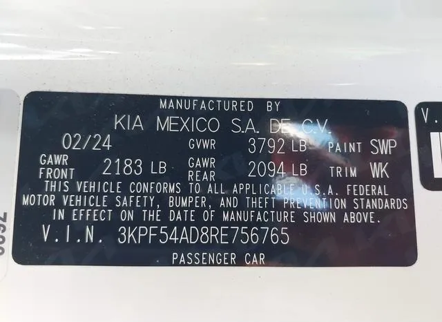 3KPF54AD8RE756765 2024 2024 KIA Forte- Gt-Line 9