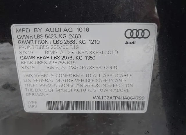 WA1C2AFP4HA064799 2017 2017 Audi Q5- 2-0T Premium 9