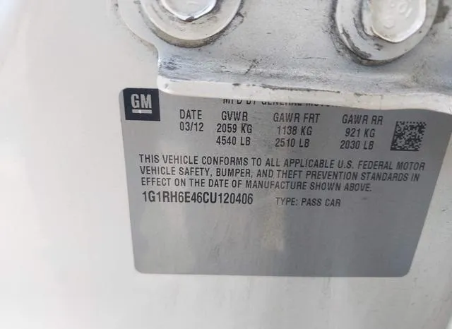 1G1RH6E46CU120406 2012 2012 Chevrolet Volt 9