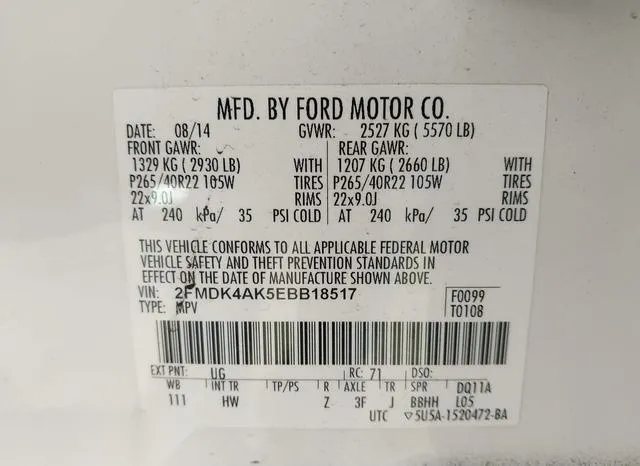 2FMDK4AK5EBB18517 2014 2014 Ford Edge- Sport 9