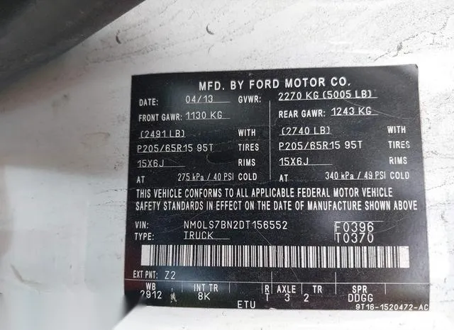 NM0LS7BN2DT156552 2013 2013 Ford Transit- Connect Xlt 9