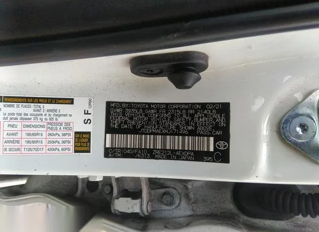 JTDDPMAEXMJ171496 2021 2021 Toyota Corolla- L 9