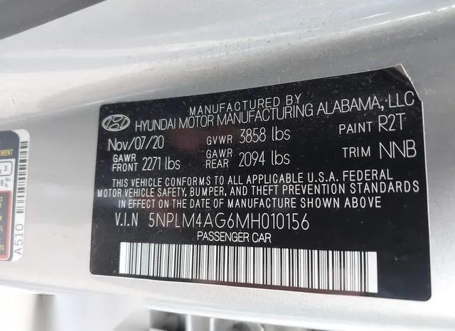 5NPLM4AG6MH010156 2021 2021 Hyundai Elantra- Sel 9