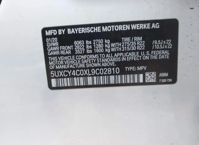 5UXCY4C0XL9C02810 2020 2020 BMW X6- Sdrive40I 9