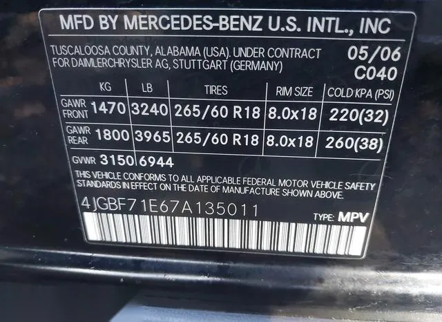 4JGBF71E67A135011 2007 2007 Mercedes-Benz GL 450- 4Matic 9