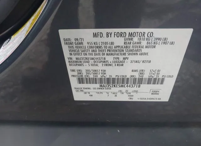 MAJ3S2KE5MC443718 2021 2021 Ford Ecosport- Titanium 9