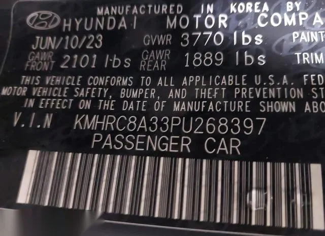 KMHRC8A33PU268397 2023 2023 Hyundai Venue- Limited 9