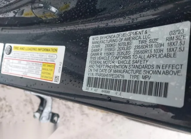 7FARS6H51PE024716 2023 2023 Honda CR-V- Hybrid Sport 9