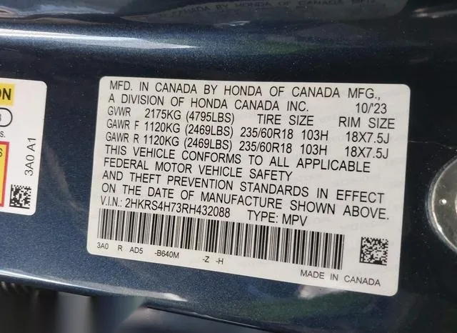 2HKRS4H73RH432088 2024 2024 Honda CR-V- Exl 9