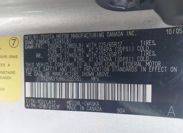 2T2HA31U86C095565 2006 2006 Lexus RX- 330 9