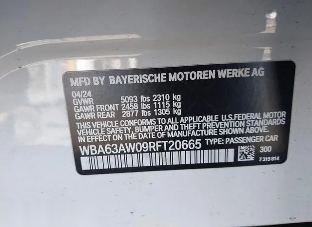 WBA63AW09RFT20665 2024 2024 BMW M440i Gran Coupe 9