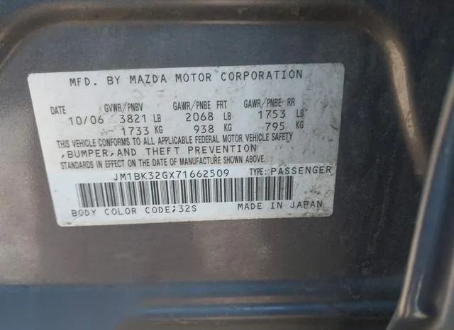 JM1BK32GX71662509 2007 2007 Mazda 3- I 9