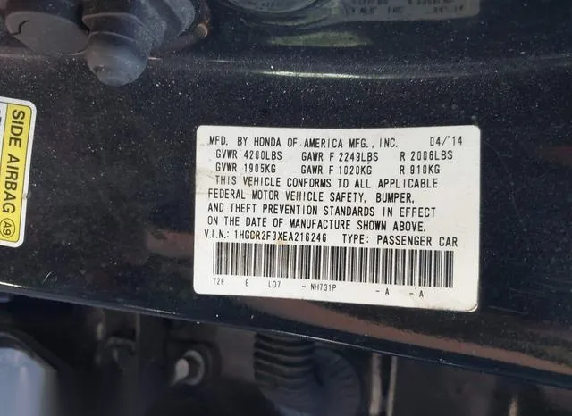 1HGCR2F3XEA216246 2014 2014 Honda Accord- LX 9