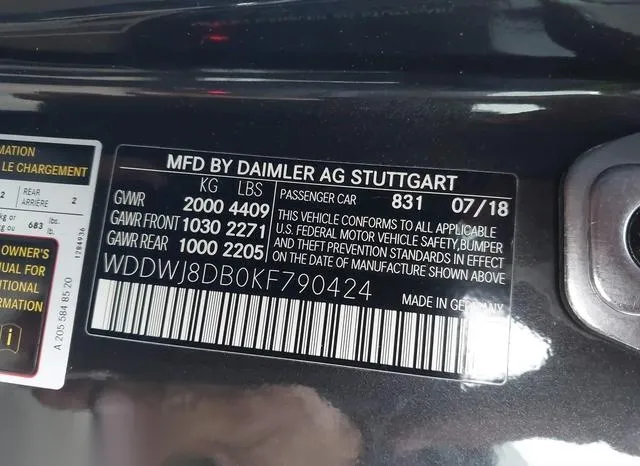 WDDWJ8DB0KF790424 2019 2019 Mercedes-Benz C 300 9